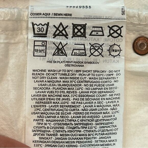 Mango Iconic Denim Shorts With Frayed Hem White Size 4 - Picture 14 of 14